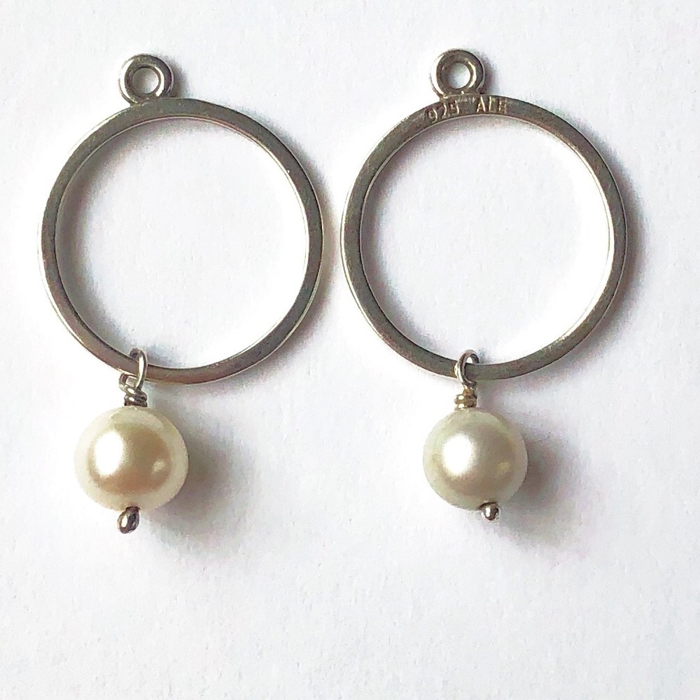 Pandora Compose Pearl/.925 Pearl Circle Drops